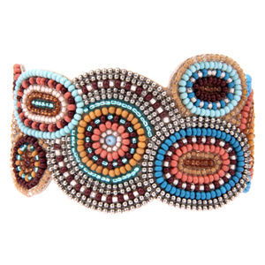 Soan Ovals And Circles Pattern Bracelet in Mohave